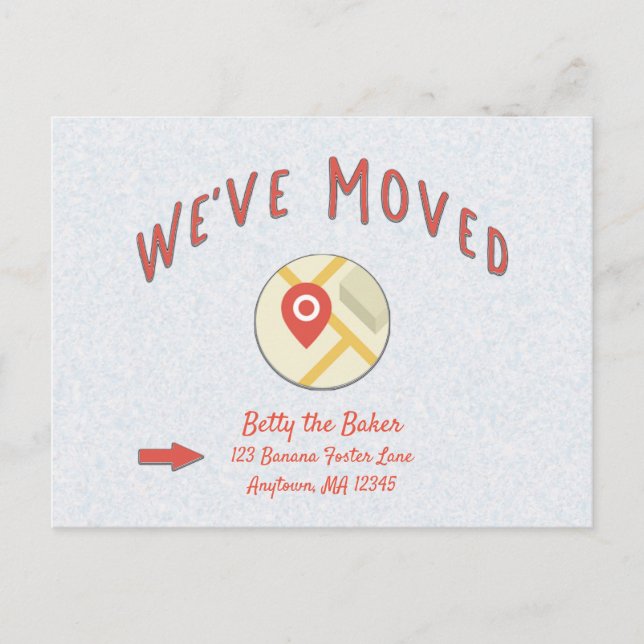 We've Moved Change of Address Notice Postcard (Front)