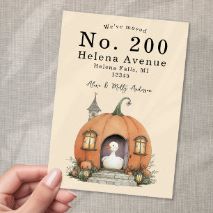 We've Moved Change of Address Pumpkin Goose Announcement