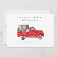 We've Moved Change of Address Red Truck Moving