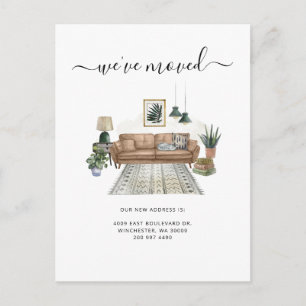 We've Moved Chic Script Moving Announcement