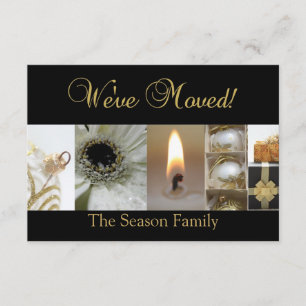We've moved Christmas collage Enclosure Card