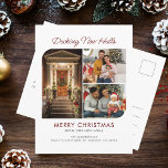 We've Moved Christmas Family 3 Photos Moving Announcement Postcard<br><div class="desc">Announce your holiday move in style and with photos greetings card. Easily replace the photos with your favourite ones by clicking the "Personalise" button. Add your own wording to suit the occasion and completely change the background,  fonts and layout when you click the "Edit this in Design Tool" button.</div>