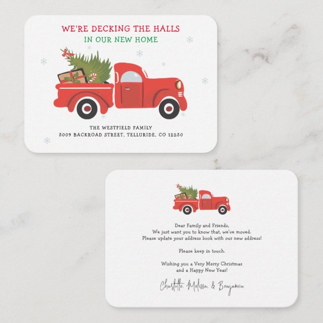 We've Moved Christmas Holiday Moving Announcement (Front/Back)