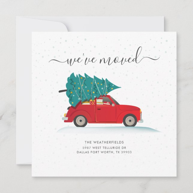 We've Moved Christmas Holiday Moving Announcement (Front)