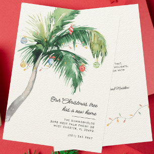 We've Moved Christmas Holiday Moving Palm Tree Announcement