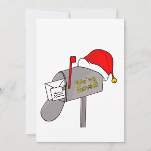 We've Moved Christmas mailbox Holiday Card