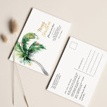 We've Moved Christmas Palm Tree Moving Coastal Announcement Postcard<br><div class="desc">Christmas Holiday Coastal Moving Palm Tree Announcement you can easily customise by clicking the "Personalise" button. Add your custom message and names on the reverse side</div>