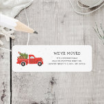 We've Moved Christmas Red Truck Return Address<br><div class="desc">Announce your move this holiday with a cute illustration red truck design. Easily change the details on both the front and the reverse of the card by clicking the "Personalise" button.</div>