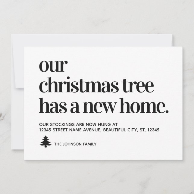 We've Moved Christmas Tree Has A New Home Moving Announcement (Front)