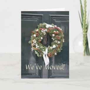 We've Moved - Christmas wreath Holiday Card