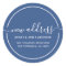 We've Moved Classic Blue New Address label