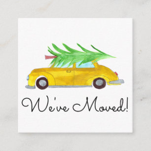 We've Moved Classic Christmas Car Enclosure Card