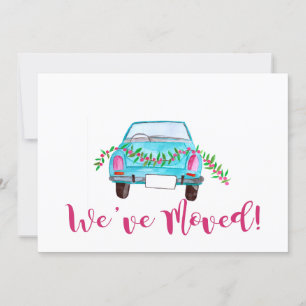 We've Moved Classic Christmas Car Invitation