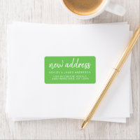 We've Moved Classic Green New Address