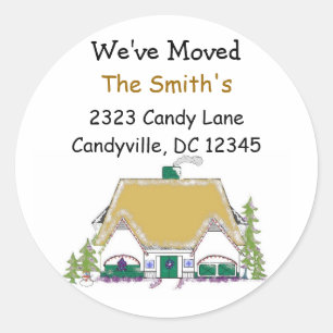 We've Moved Classic Round Sticker