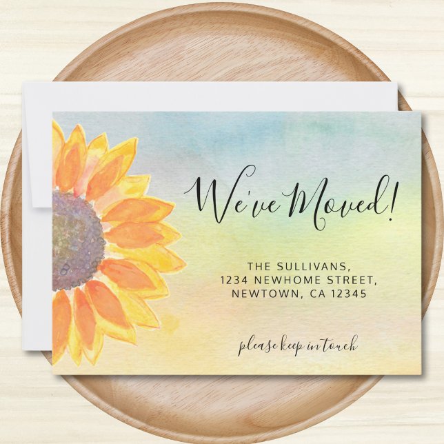 We've Moved Colourful Sunflower Moving Announcemen Announcement (Creator Uploaded)