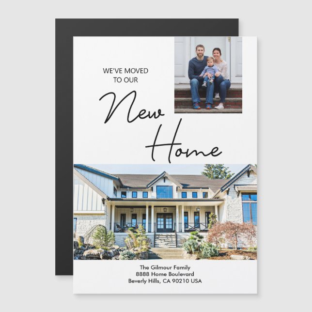 We've moved Custom Photo New Address Moving (Front/Back)