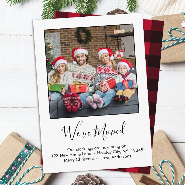 We've Moved Custom Photo New Home Holiday Moving Enclosure Card (Creator Uploaded)