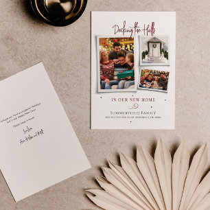 We've Moved Family Christmas Photos Moving Holiday Card