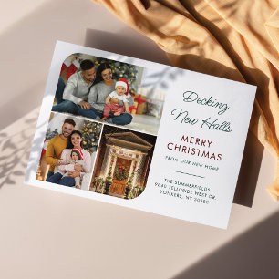 We've Moved Family Photo Collage Christmas Moving Holiday Card