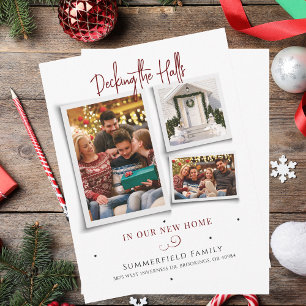 We've Moved Family Photo Collage Moving Christmas Holiday Card