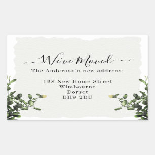 We've Moved Floral Change of Address Label
