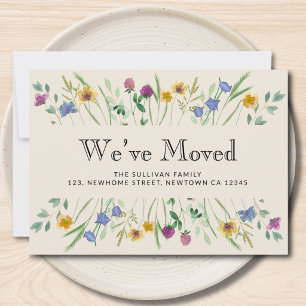 We've Moved Floral Moving Announcement