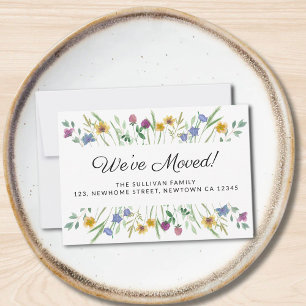 We've Moved Floral Moving Announcement Mini Card
