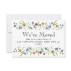 We've Moved Floral Moving Announcement Mini Card