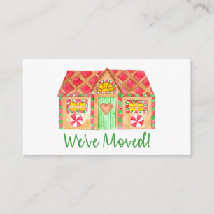 We've Moved Gingerbread House Enclosure Card