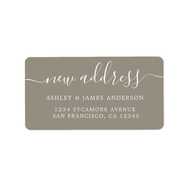 We've Moved Grey New Address label (Front)