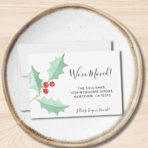 We've Moved Holly Moving Announcement Mini Card