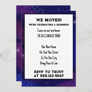 We've Moved Home Blessing New House Warming Party  Invitation