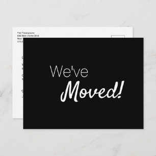 We've Moved home Modern Typography Custom Announce Announcement Postcard