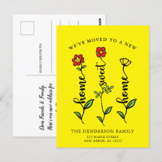 We've Moved Home Sweet Home Moving Announcement Postcard
