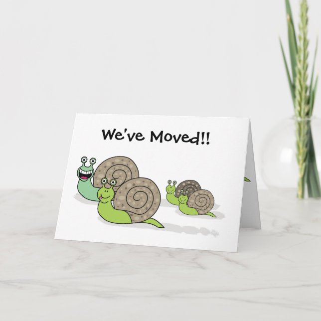 We've Moved House Snails Announcement (Front)