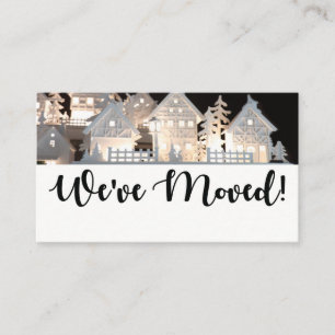 We've Moved  Illuminated Christmas Houses Enclosure Card