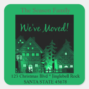 We've Moved Illuminated Houses Envelope seal