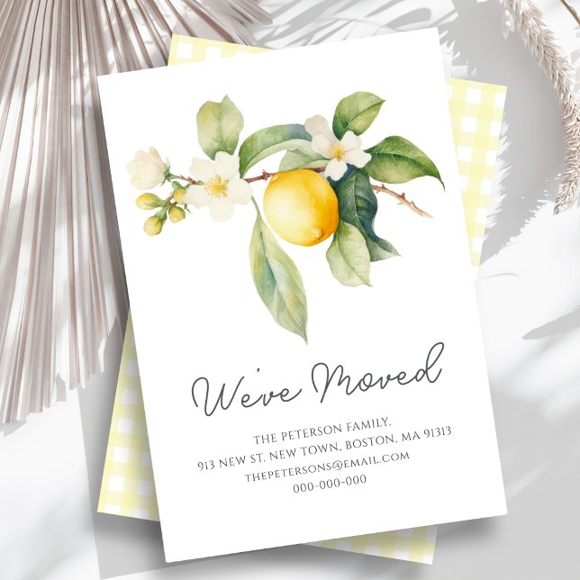 We've Moved | Lemon Blossom New Address  Card (Creator Uploaded)