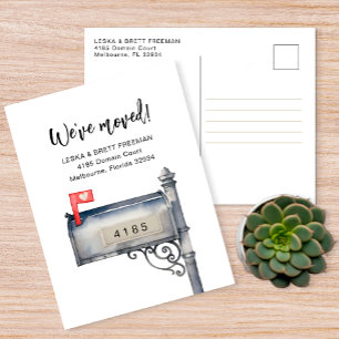 We've Moved Mailbox Moving Announcement Postcard