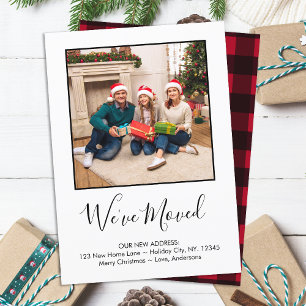 We've Moved Minimalist Custom Photo Holiday Moving Enclosure Card