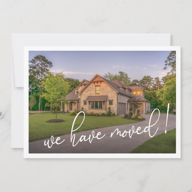 We've Moved Modern Photo Moving Announcement (Front)