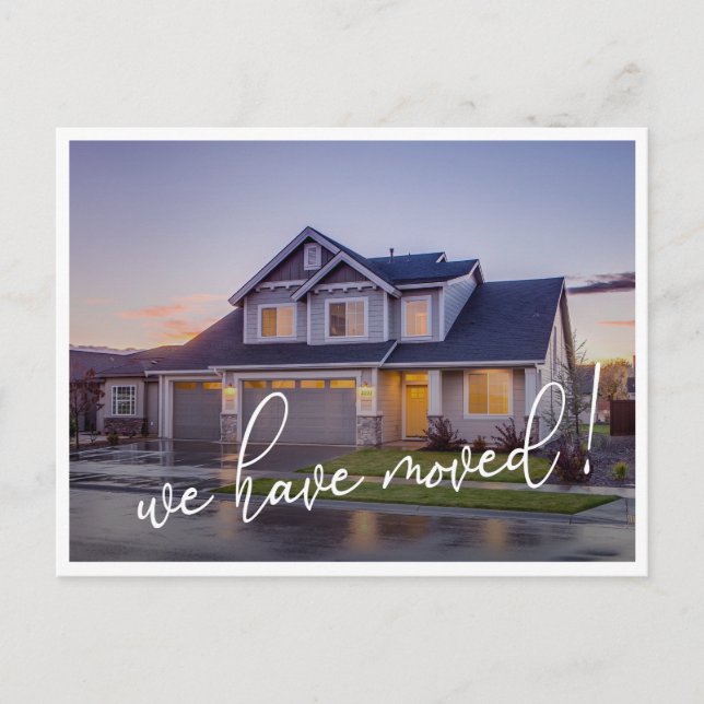 We've Moved Modern Photo Moving Announcement Postcard (Front)
