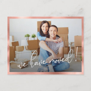 We've Moved Modern Photo Moving Announcement Postcard