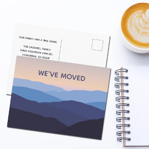We've Moved Mountain Sunrise Change of Address Postcard