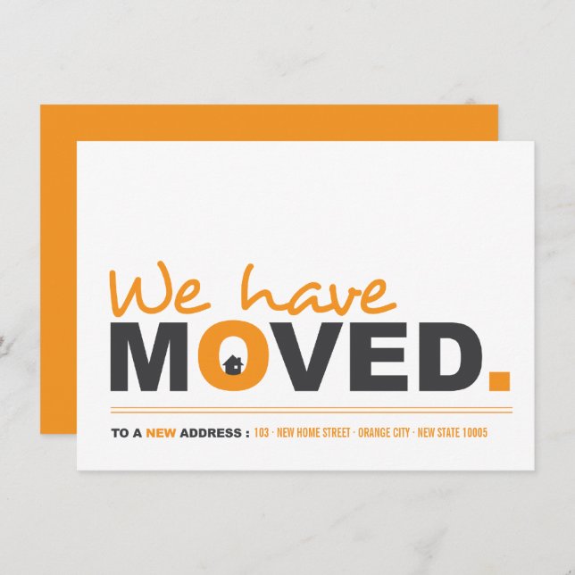 We've Moved Moving Announcement Housewarming Party (Front/Back)