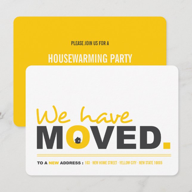 We've Moved Moving Announcement Housewarming Party (Front/Back)