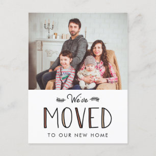 We've Moved   Moving Announcement Postcard