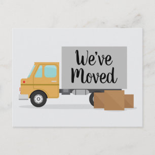 We've Moved Moving Truck Cute Change of Address Postcard
