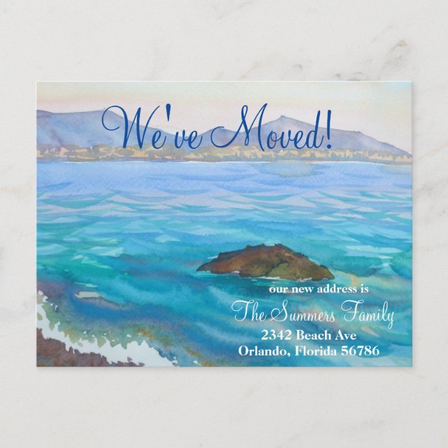 We've Moved New Address Announcement Seascape (Front)
